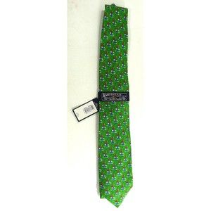 NWT American Living brand Fly fishing Tie green fisherman silk MSRP $38